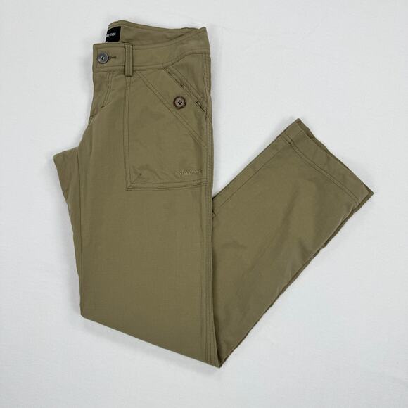 Marmont Pants - Marmot Womens Roll Tab Outdoor Khaki Pant Size 4 Tan Hiking